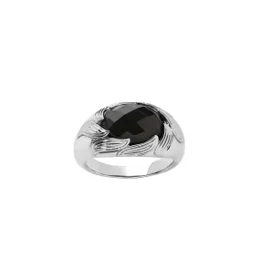 Karen Walker Flame Cocktail Ring - Sterling Silver & Onyx