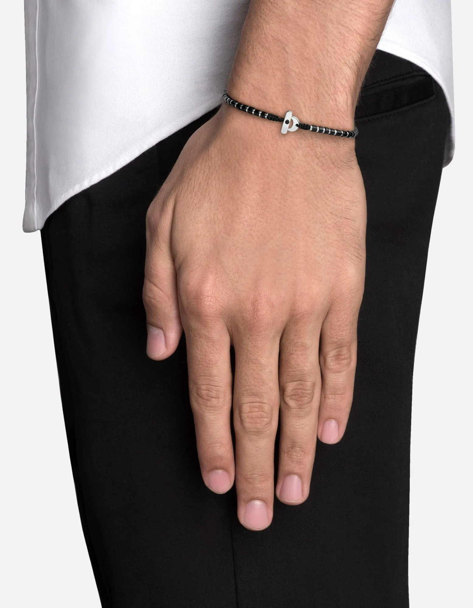 Kato Onyx Bracelet, Sterling Silver