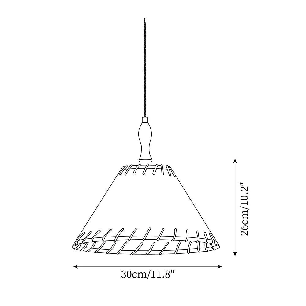 Kiko Fabric Pendant Lamp 11.8″- 10.2″