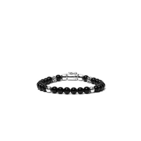 Leather Bead Cord Spirit Mini Onyx Bracelet 189ON