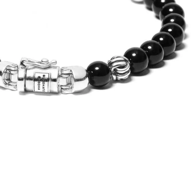 Leather Bead Cord Spirit Mini Onyx Bracelet 189ON