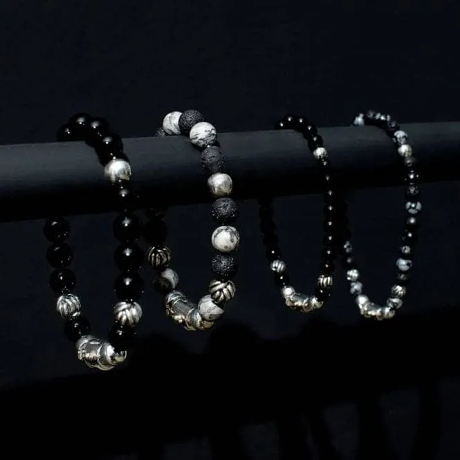 Leather Bead Cord Spirit Mini Onyx Bracelet 189ON
