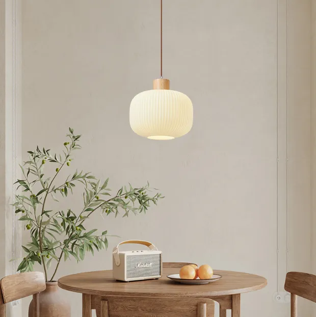 LED Japanese Style Simple White Pendant Light