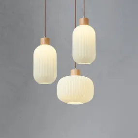 LED Japanese Style Simple White Pendant Light