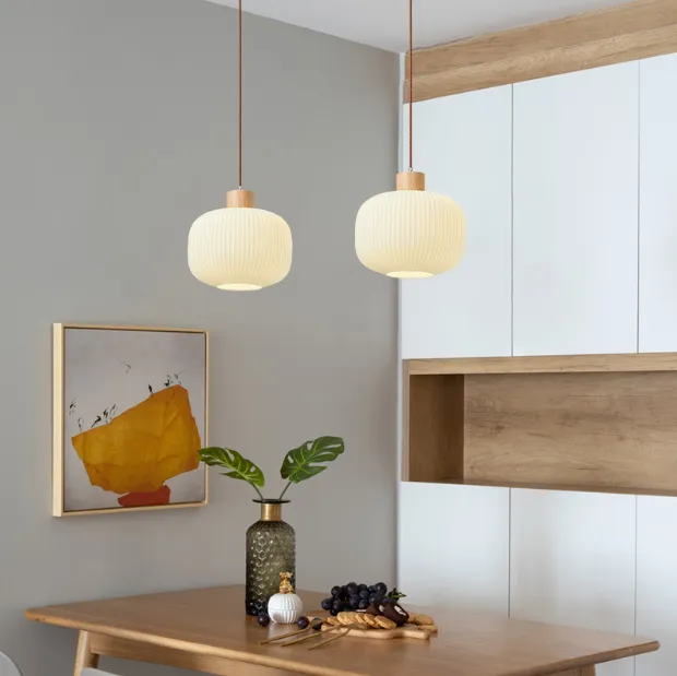 LED Japanese Style Simple White Pendant Light