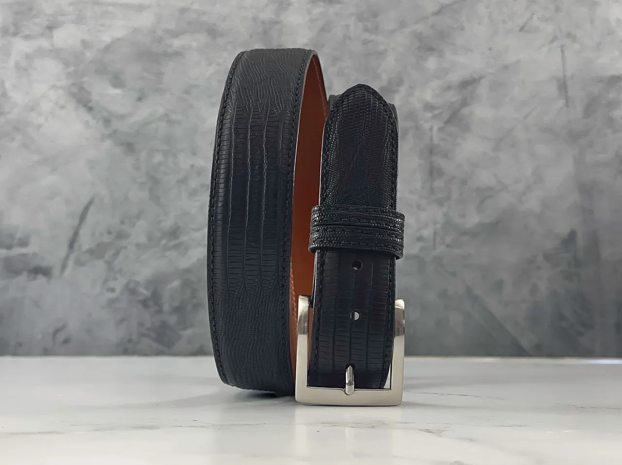 Lizard Belt: Matte Black