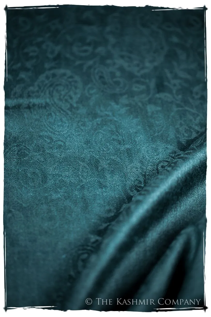 Lyons Bleu Paisley Kashmir Wool Scarf