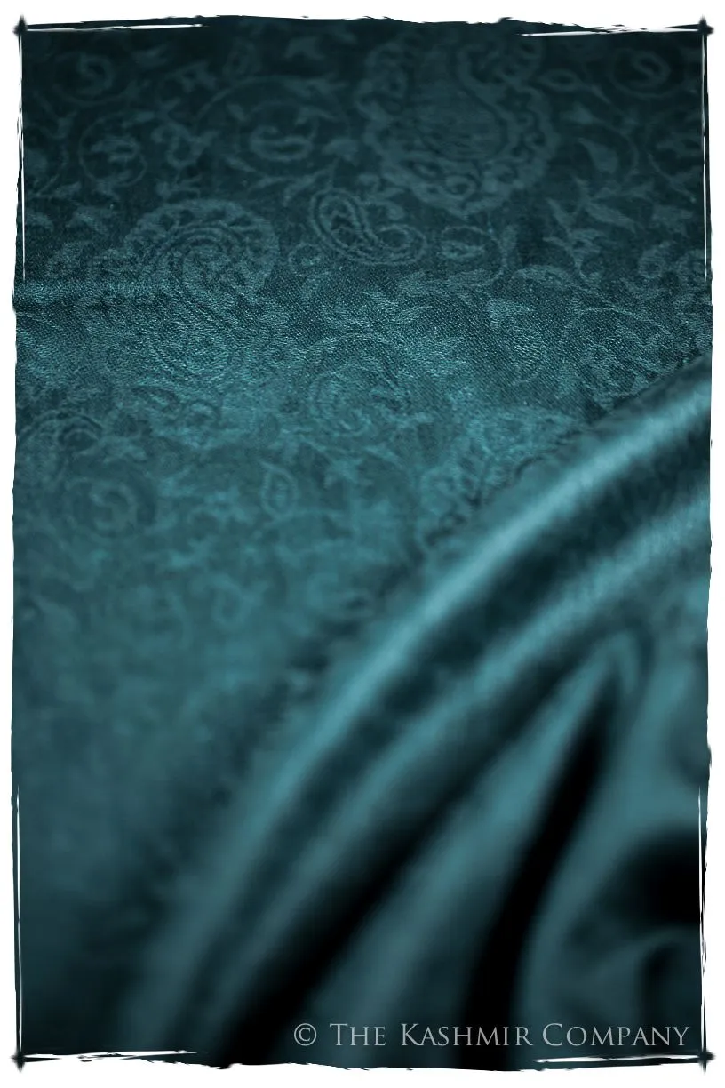 Lyons Bleu Paisley Kashmir Wool Scarf