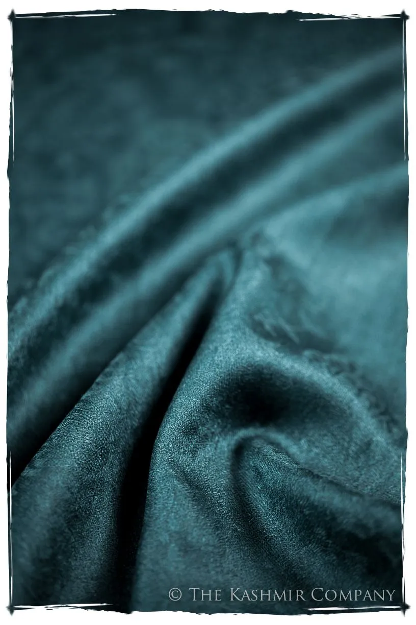Lyons Bleu Paisley Kashmir Wool Scarf