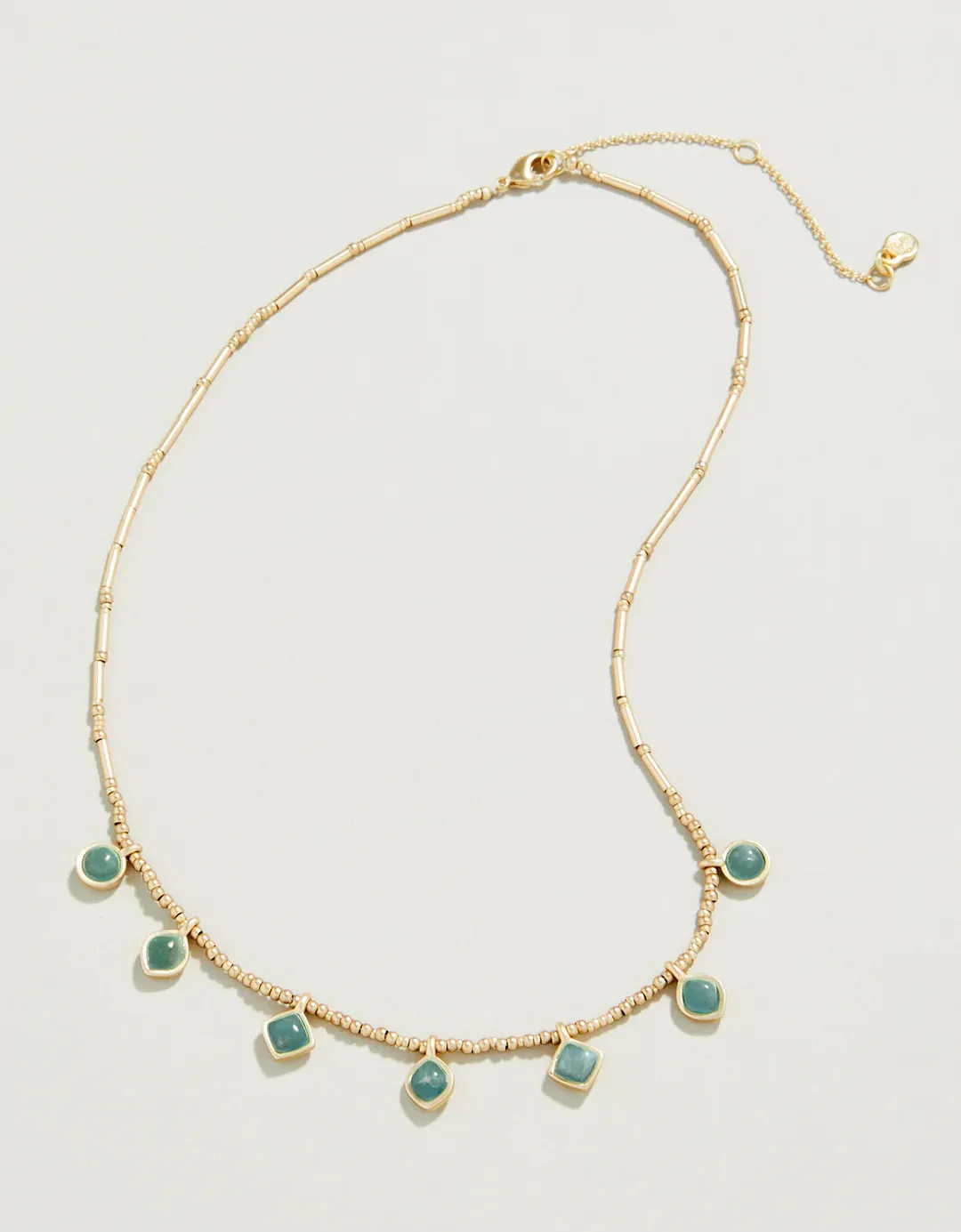Maera Bitty Bead Necklace 15" Amazonite