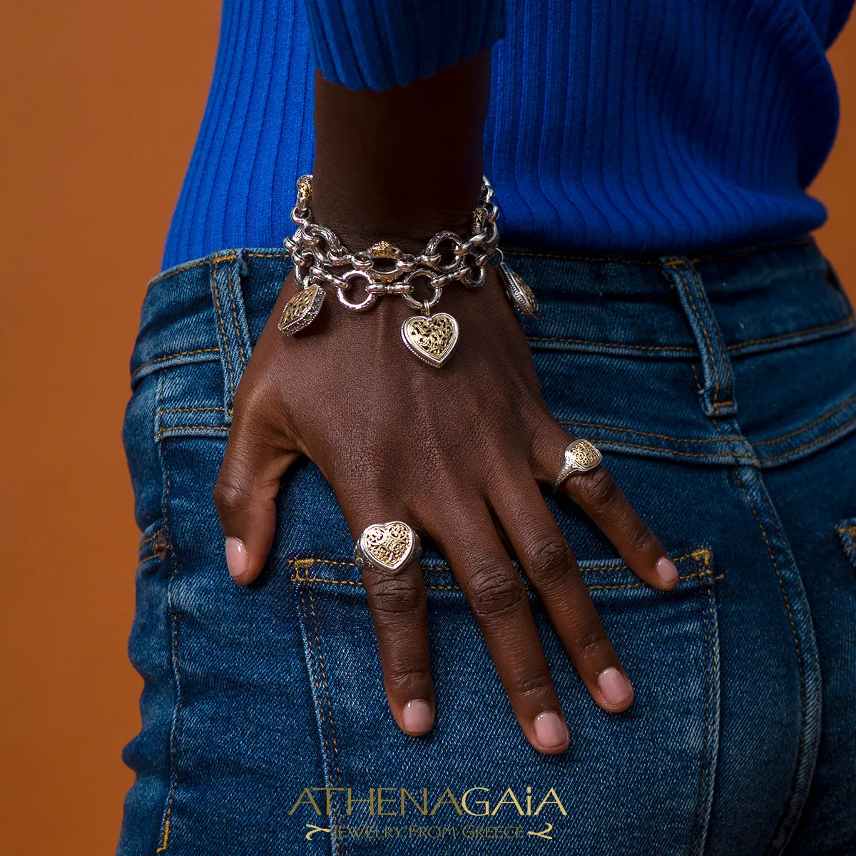 Mediterranean Heart Signet Ring