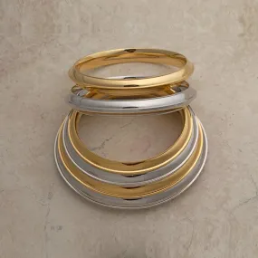 Medium heavyweight solid stainless steel Karas - some with gold tone