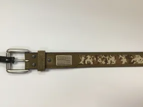 MEN'S ARIAT DESERT DIGITAL CAMO USA FLAG BELT A1035044
