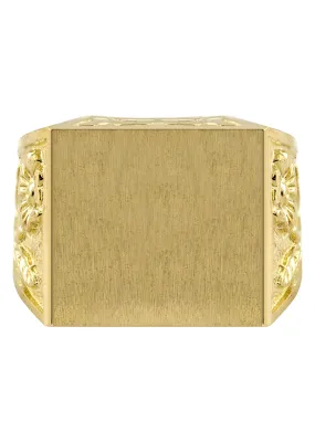 Mens Signet Ring - 10K Gold | 11.3 Grams