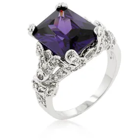 Mina Vintage Amethyst Radiant Cut Cocktail Ring | 7.2ct