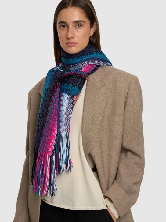 Missoni   Fringed wool scarf 