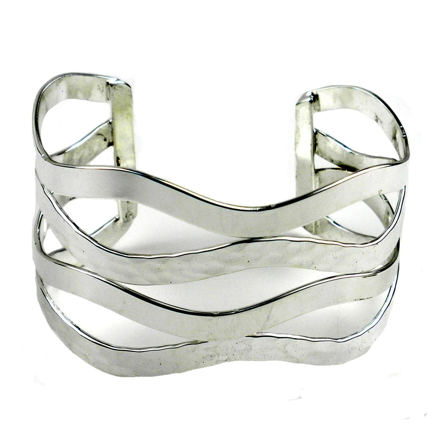 Mixed Media Silver Overlay Bracelet Artisana