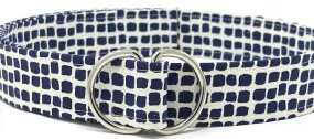 Mod Navy Abstract D-Ring Belt
