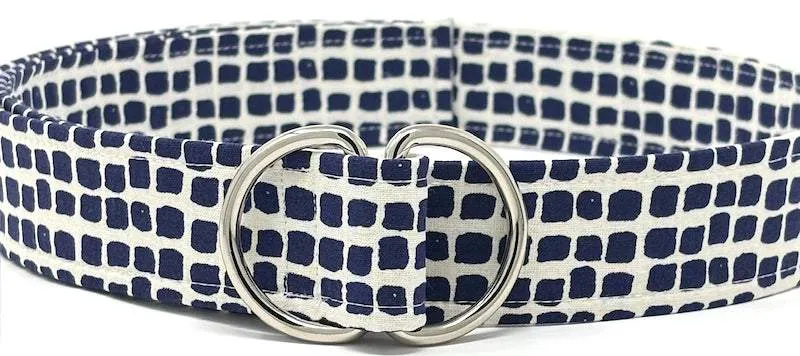 Mod Navy Abstract D-Ring Belt