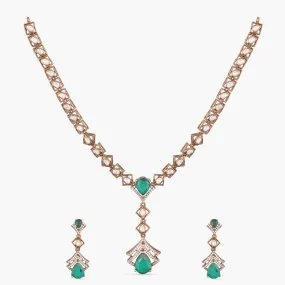 Moissanite Classic Silver Necklace Set
