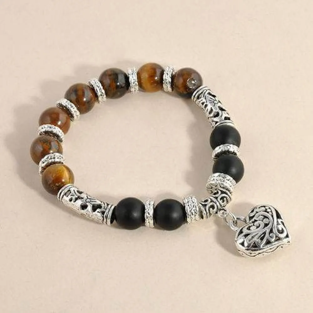 Money Stone Heart Bracelet