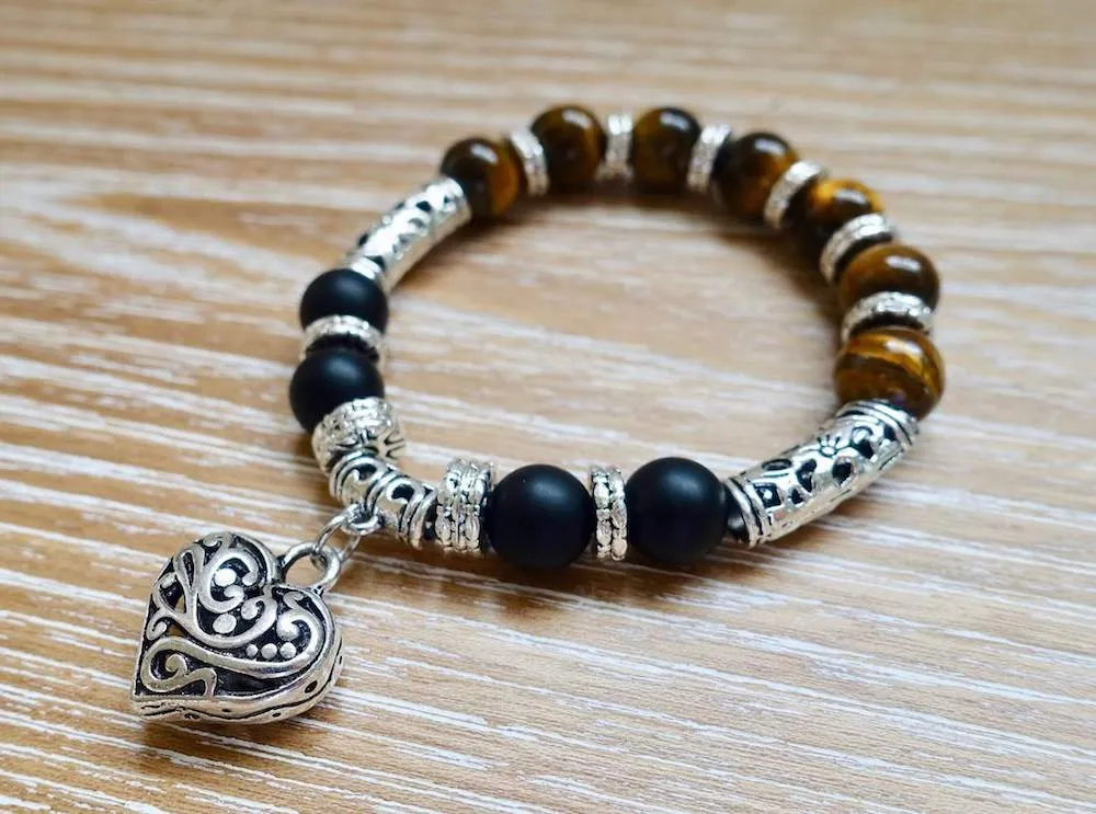 Money Stone Heart Bracelet