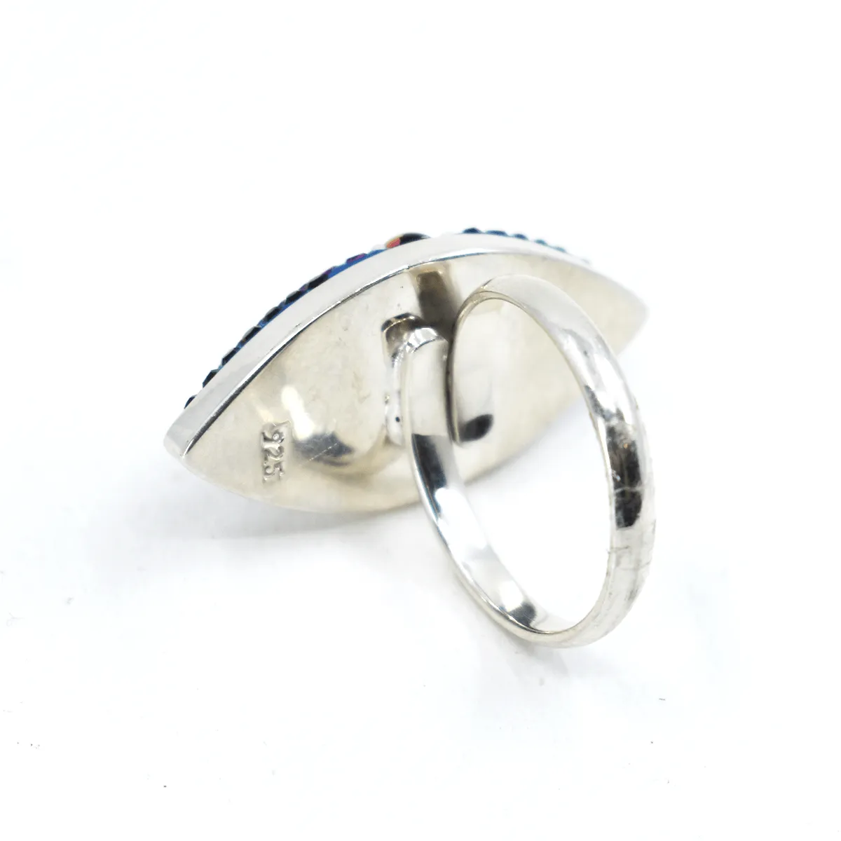 Mosaic Crystal Cocktail Ring, Almond