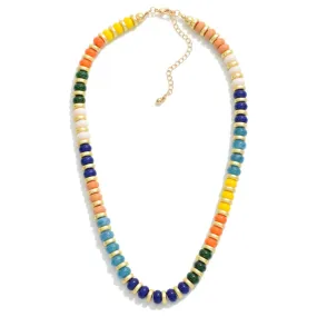 MULTI-COLORED BEADED NECKLACE