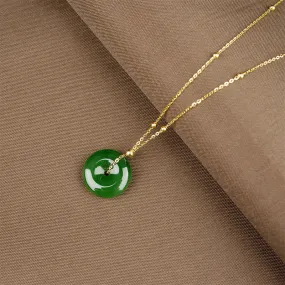 Natural Jade Pendant Nephrite Gold Pendant PT188