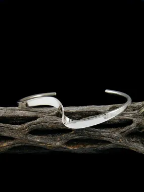 Navajo Sterling Silver Single Wave Cuff Bracelet