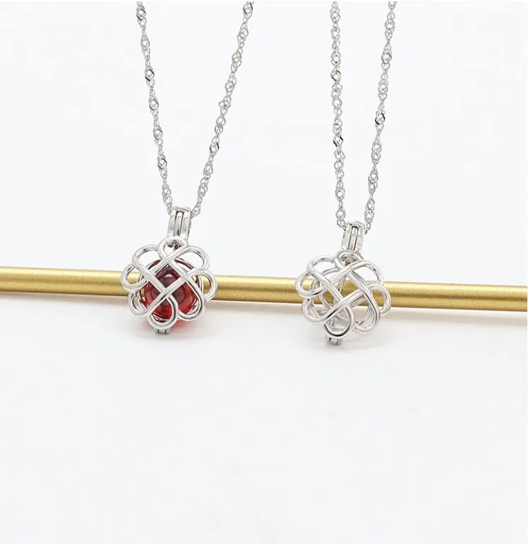 Necklace Pendant Blank Setting Flower Charm 20mm Sterling Silver White Gold Fine 925 For One Pearl Prong DIY Jewelry Finding Wholesale 1pc