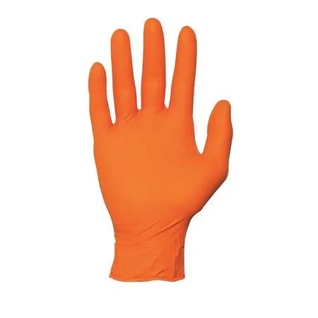 Nitrile Gloves Powder Free, 4 Mil, Orange (100/box)