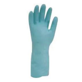 North by Honeywell Size 9 Blue 13" Flock Lined 15 mil Unsupported Nitrile Chemical Resistant Gloves With Embossed Grip Finish