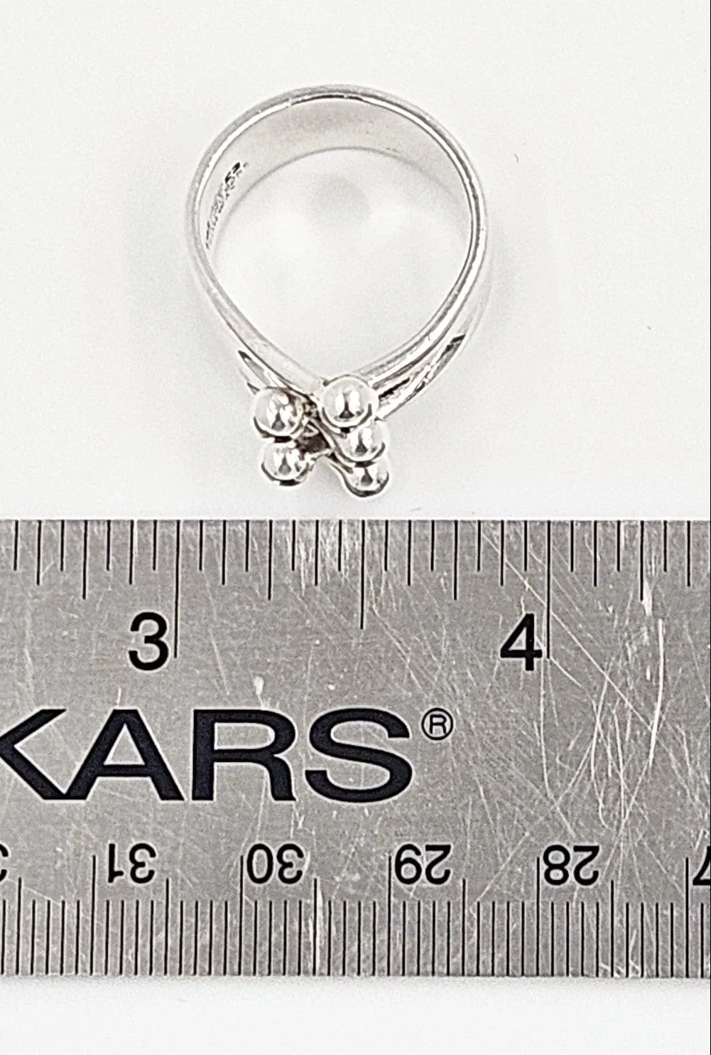 Norway   Designs AGE Sterling Modernist 5 Prong Crown Jester Ring C 1960s