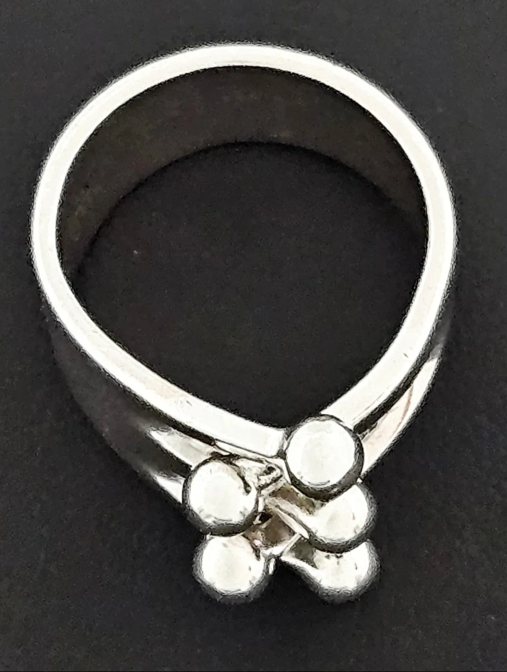 Norway   Designs AGE Sterling Modernist 5 Prong Crown Jester Ring C 1960s