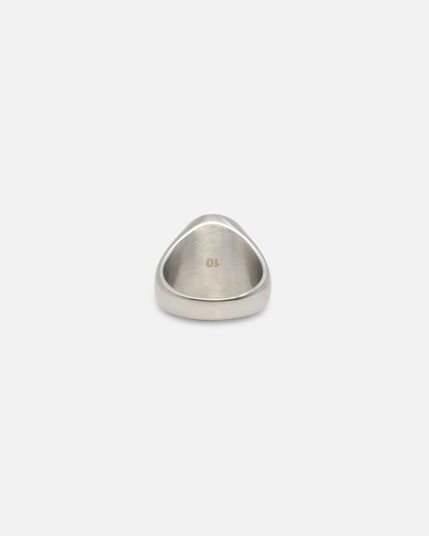 NXS Rose Signet Ring White Gold/Black