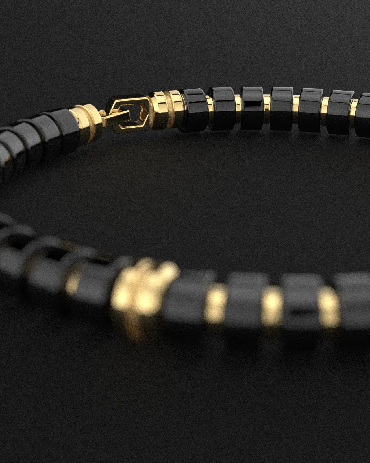Onyx Bracelet 6mm | Premium Spacer by Seekers Men's Jewelry