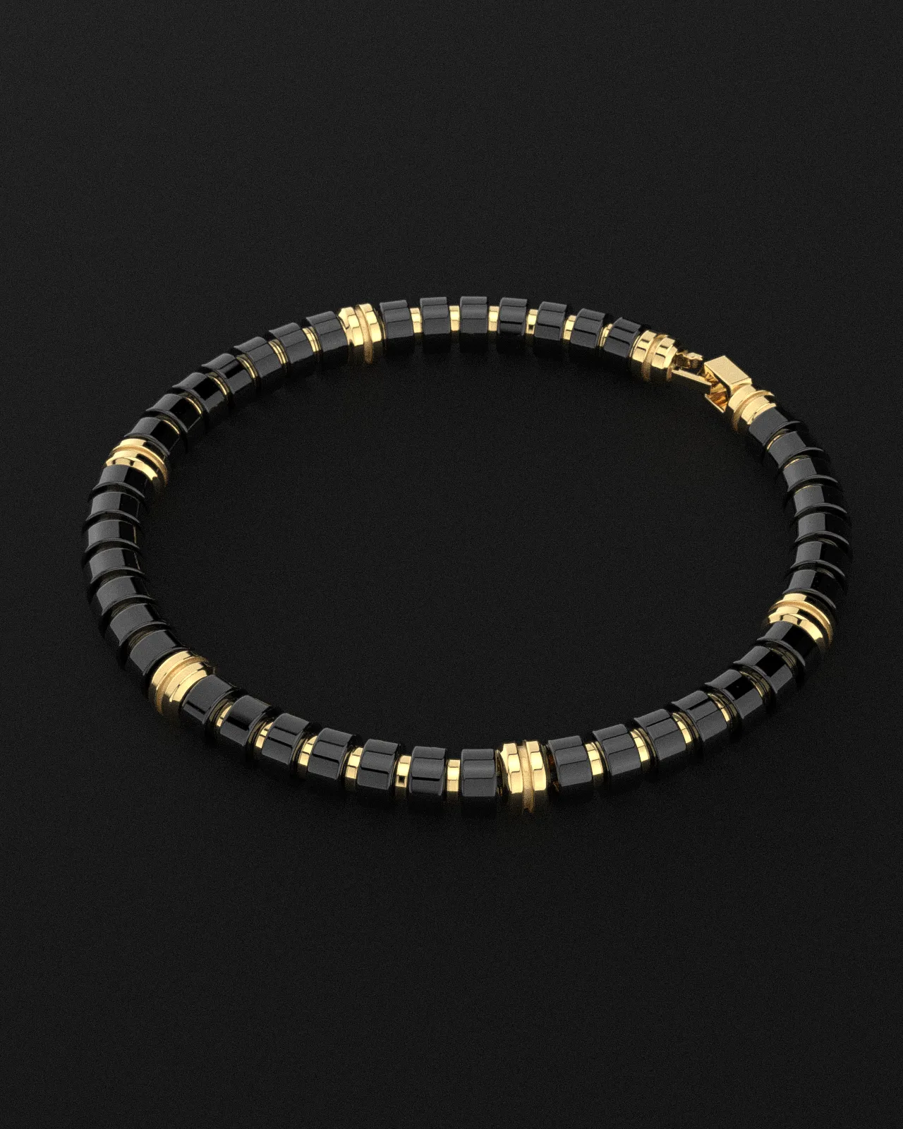 Onyx Bracelet 6mm | Premium Spacer by Seekers Men's Jewelry