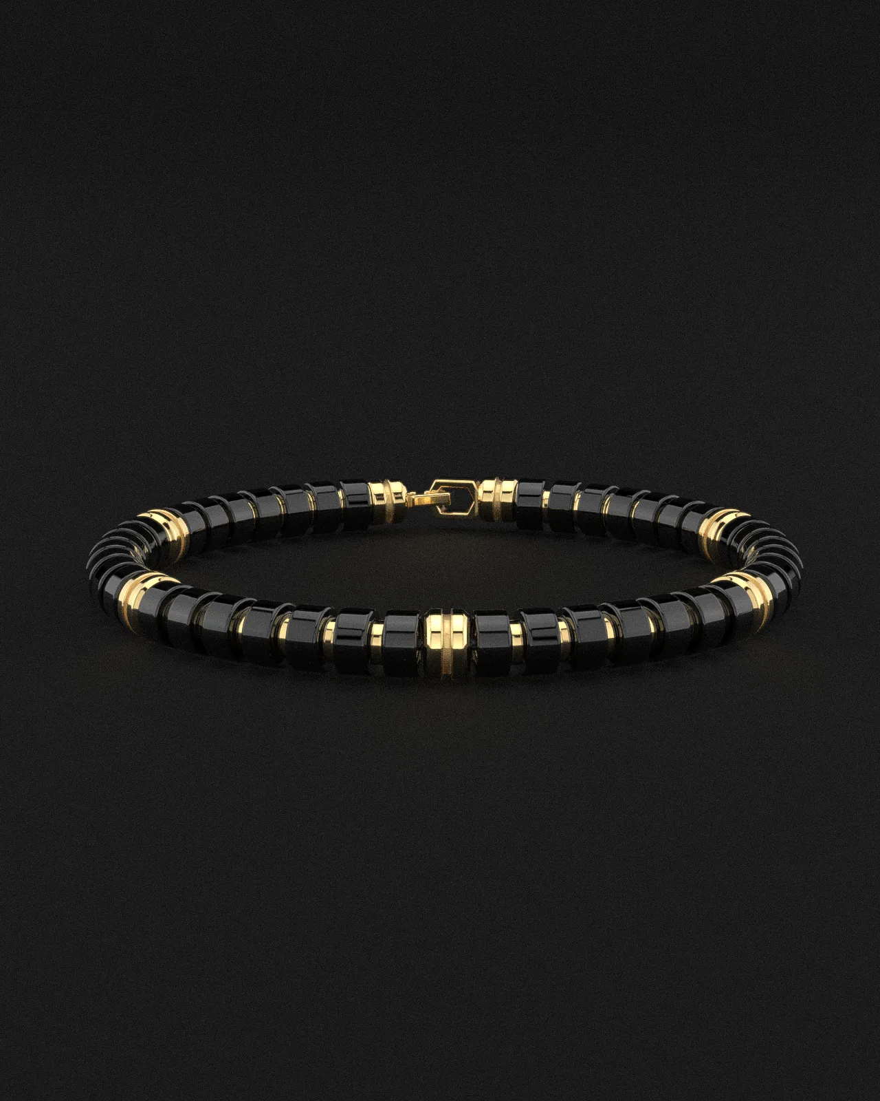 Onyx Bracelet 6mm | Premium Spacer by Seekers Men's Jewelry