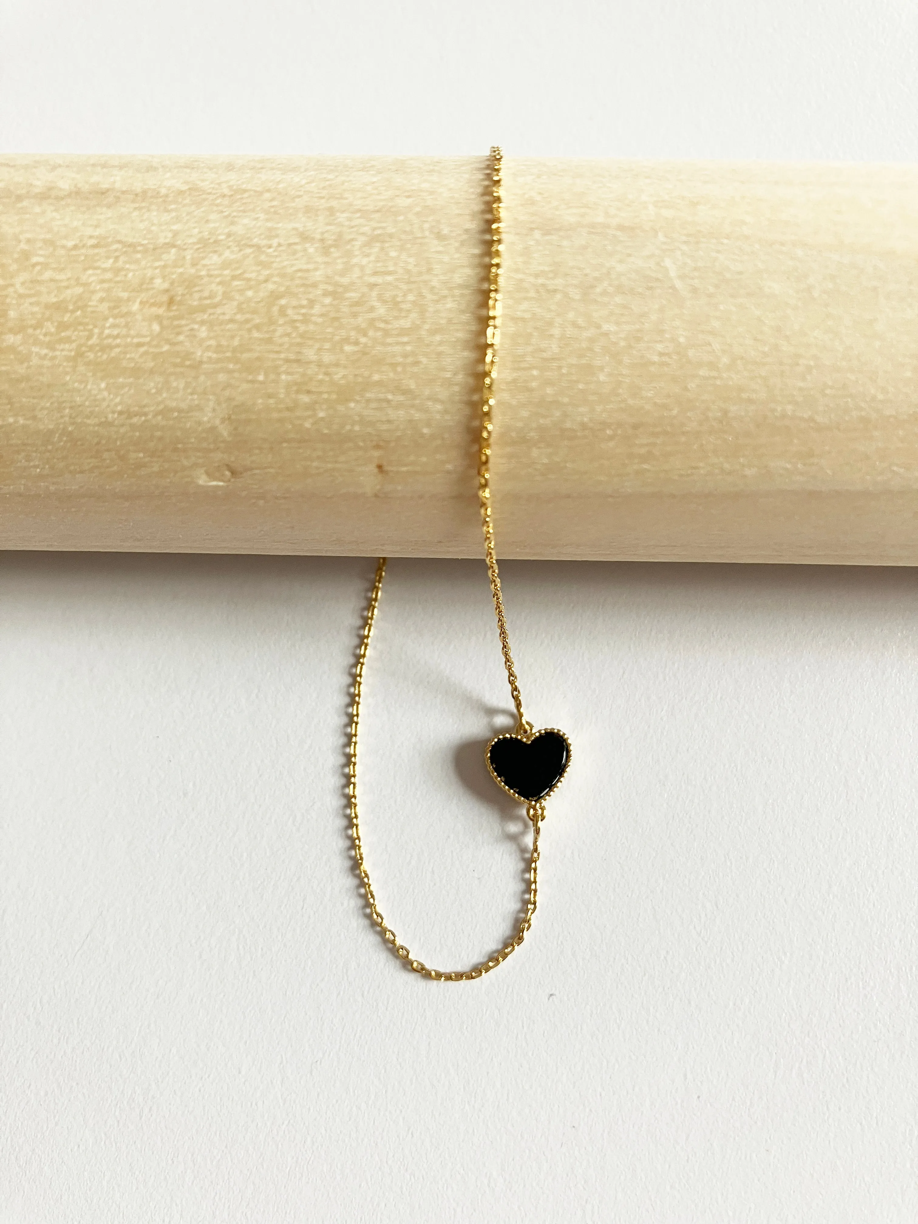 Onyx Sweetheart Earrings