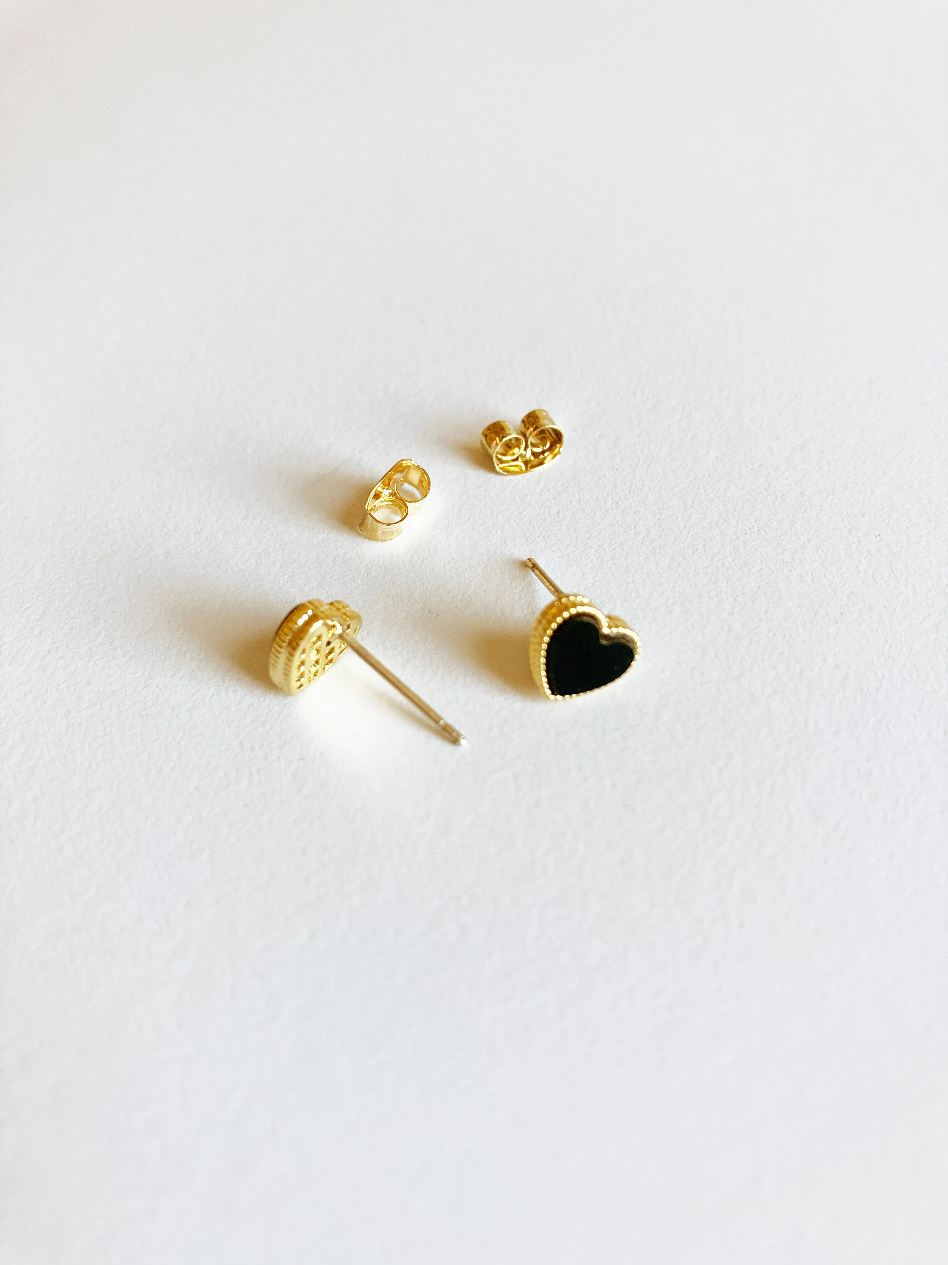 Onyx Sweetheart Earrings