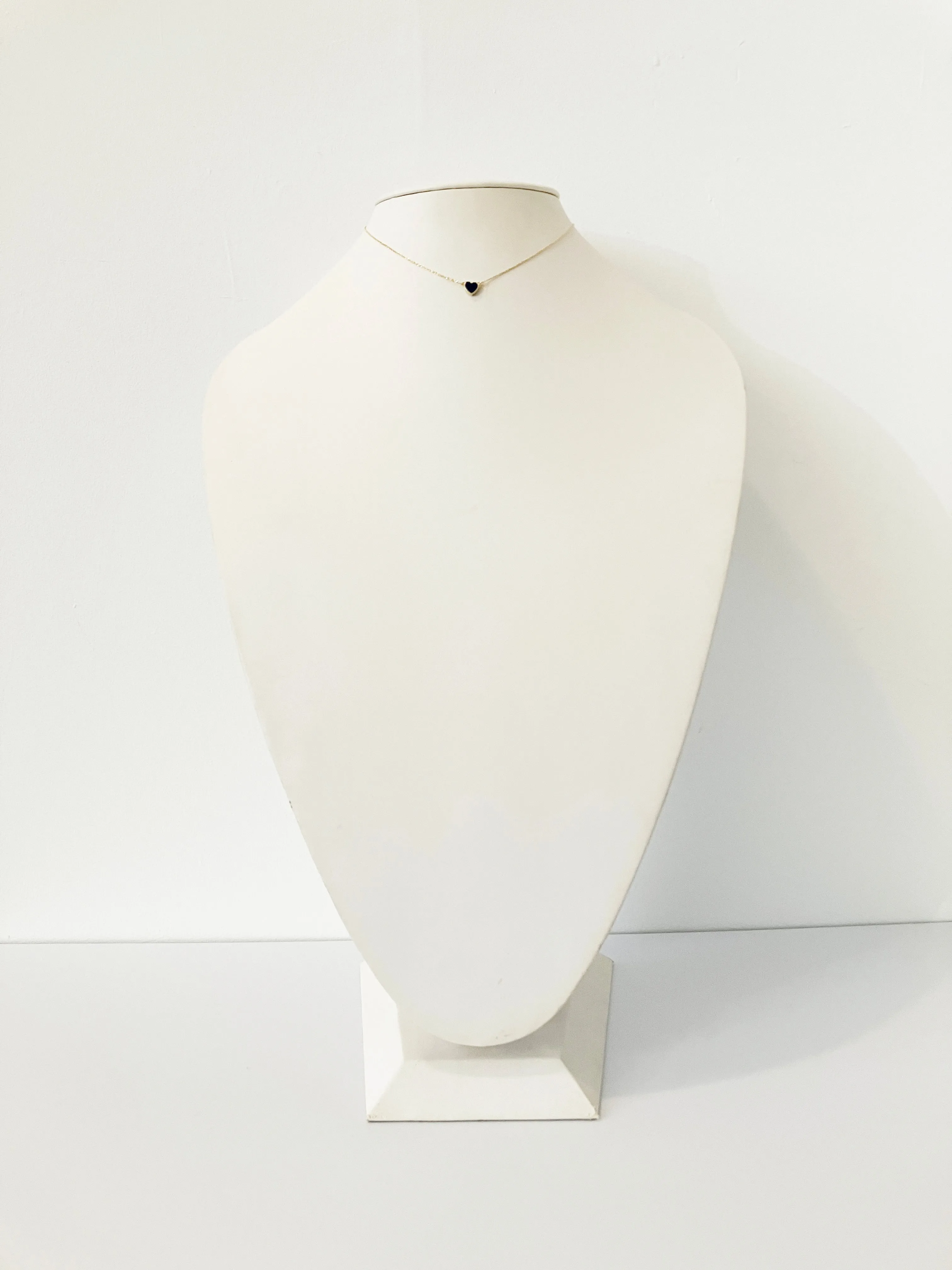 Onyx Sweetheart Necklace in Silver