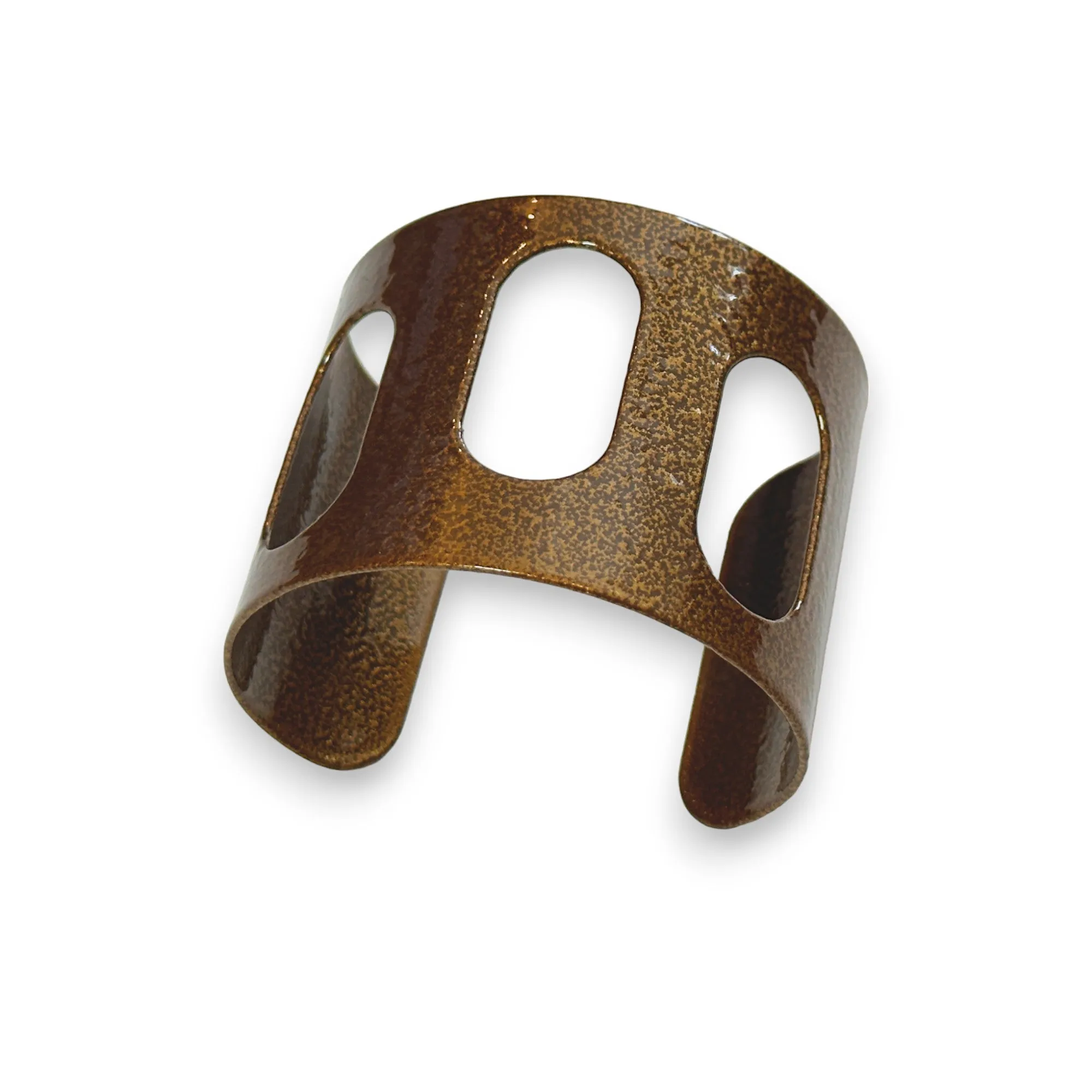 Open Ovals Textured Cuff Bracelet