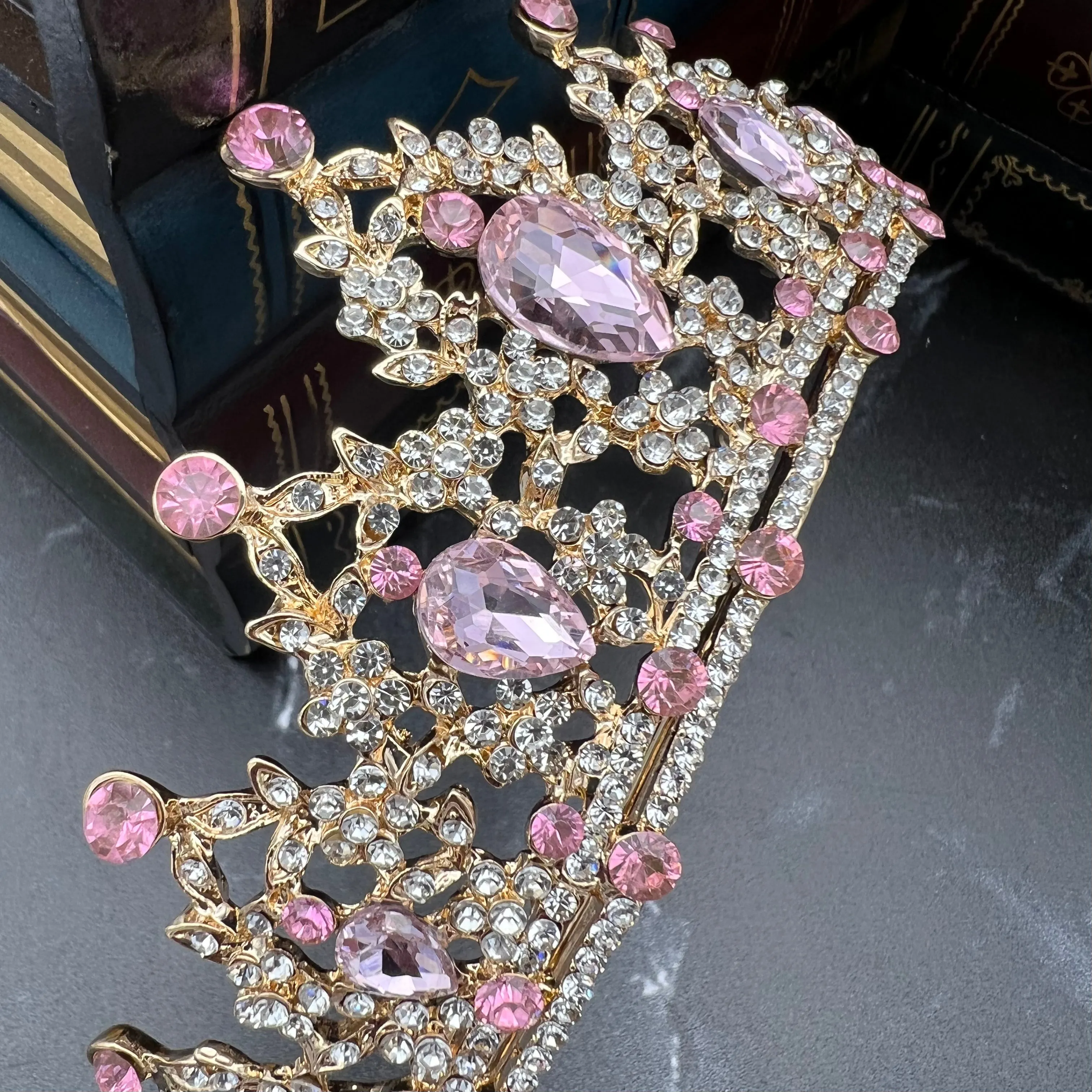 Ophelia's Tiara in Pink & Gold