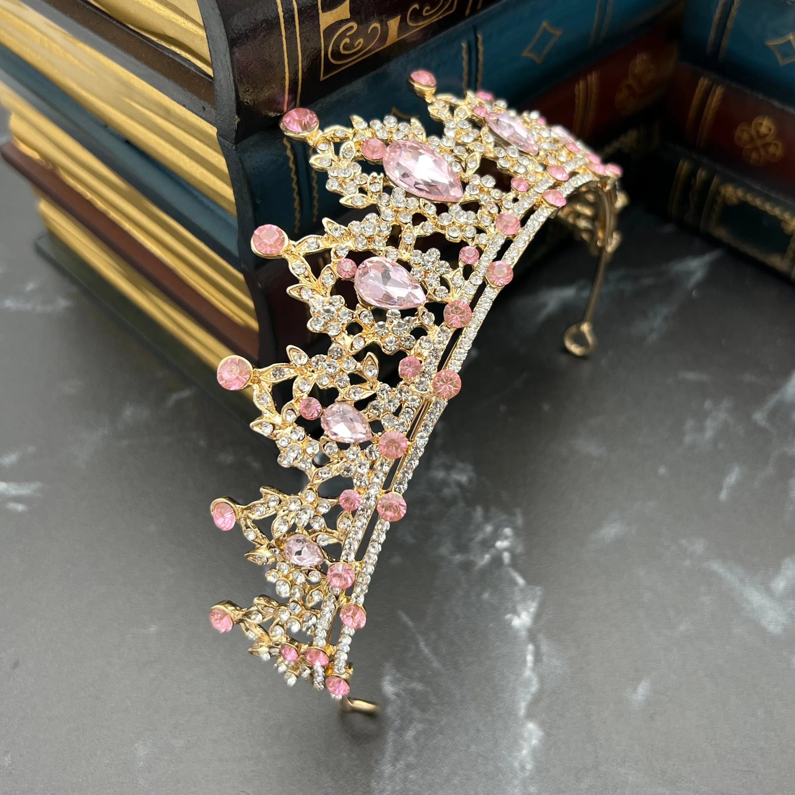 Ophelia's Tiara in Pink & Gold