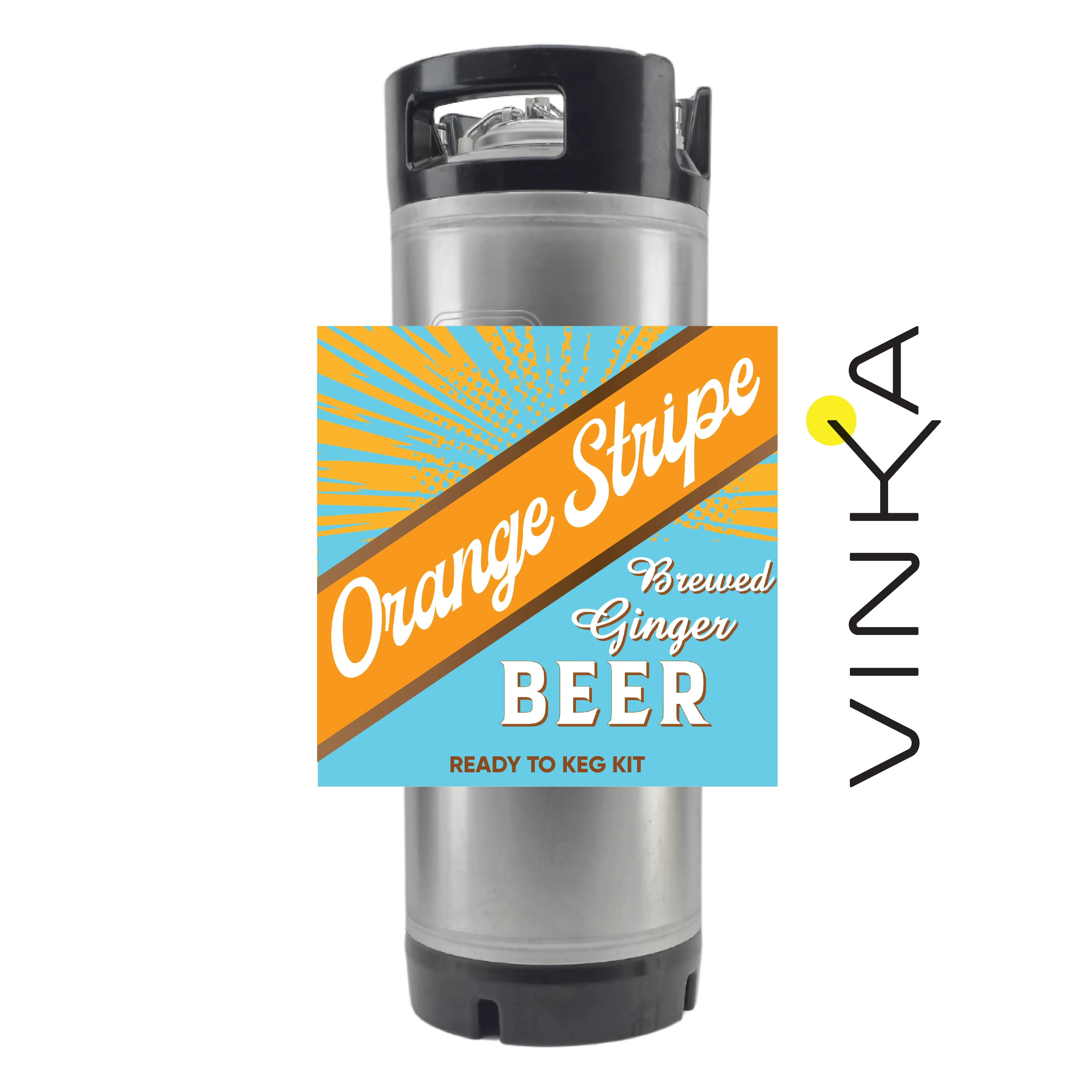 Orange Stripe Brewed Ginger Beer - Jamaican - Ready To Keg Kit
