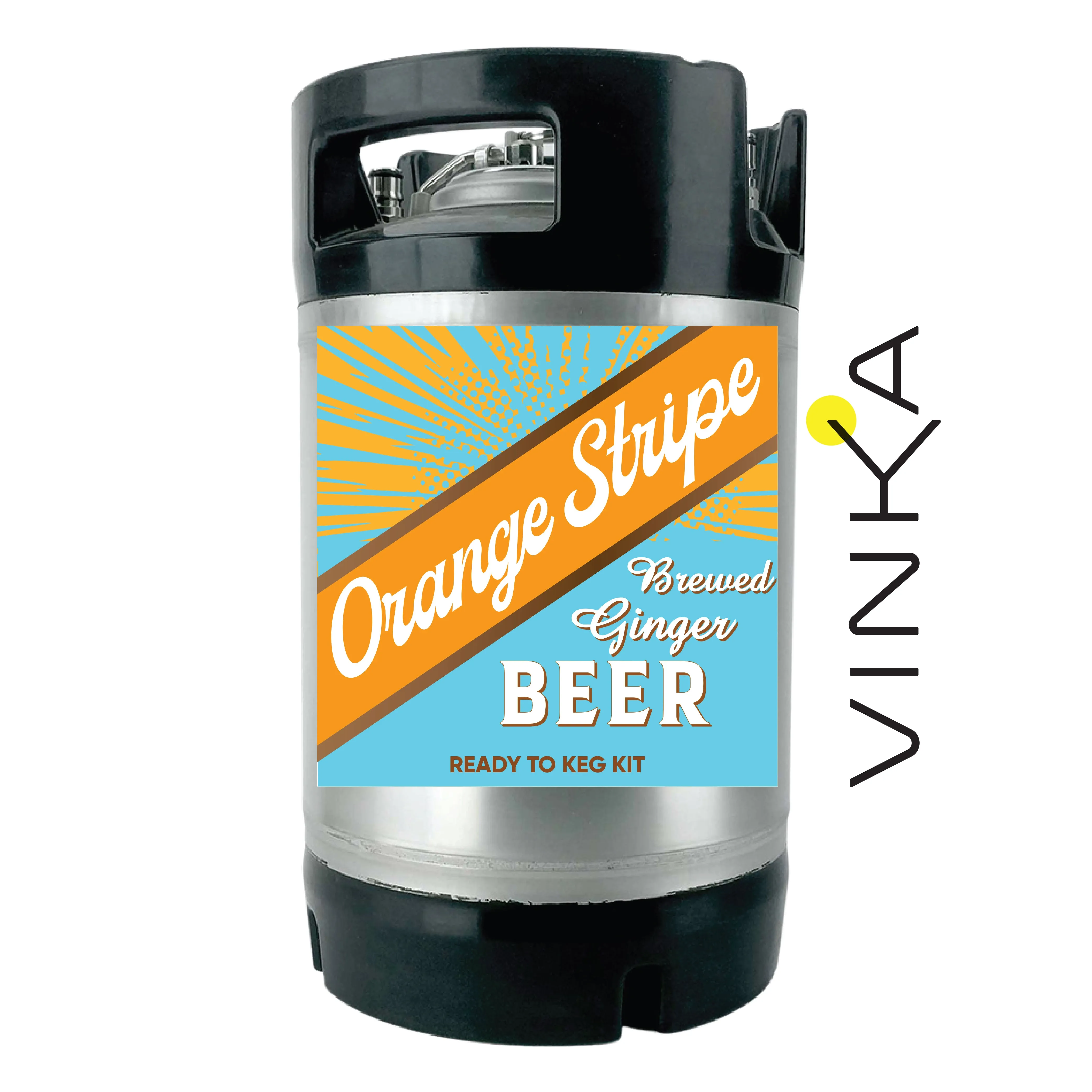 Orange Stripe Brewed Ginger Beer - Jamaican - Ready To Keg Kit