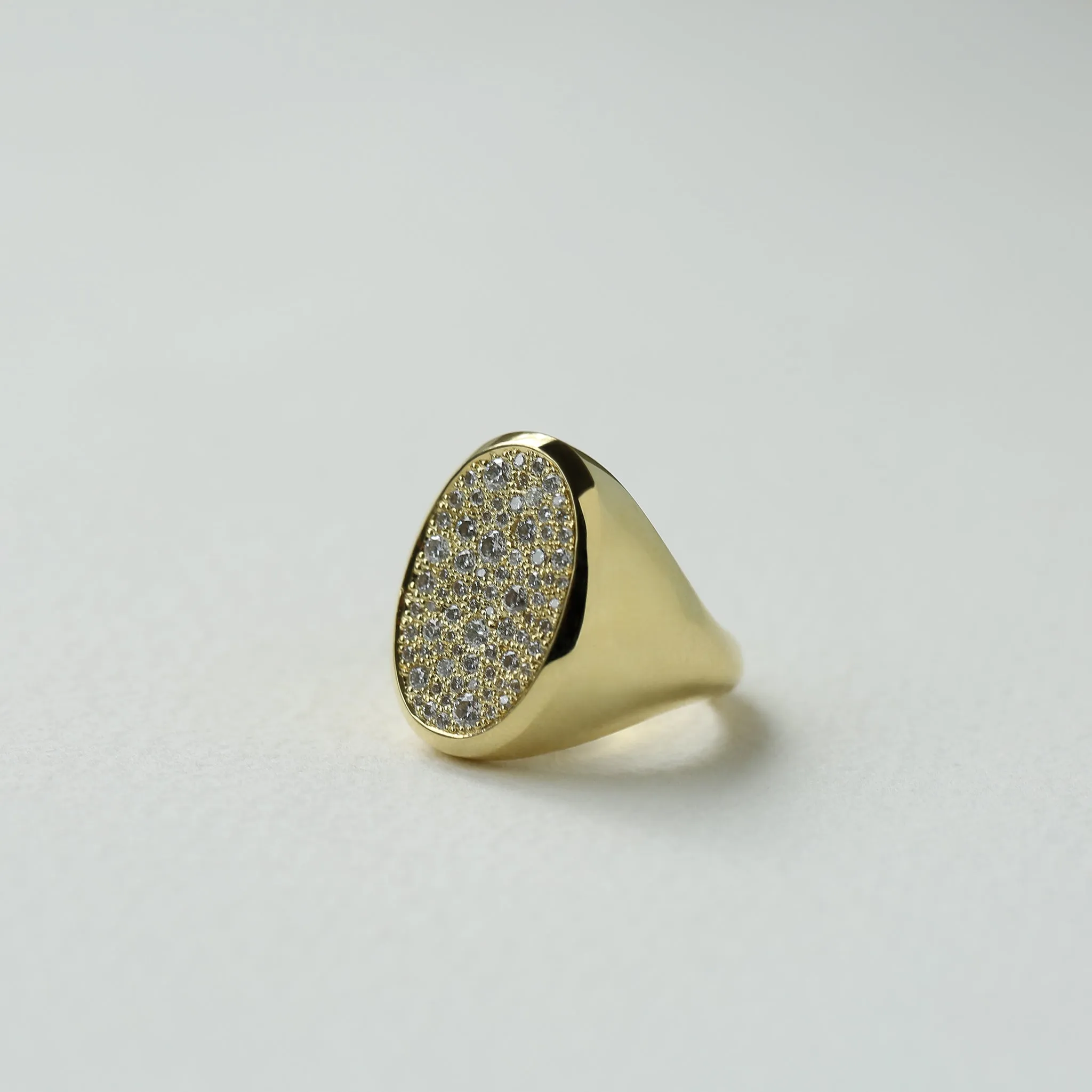 Oval Galaxy Signet Ring