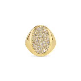 Oval Galaxy Signet Ring