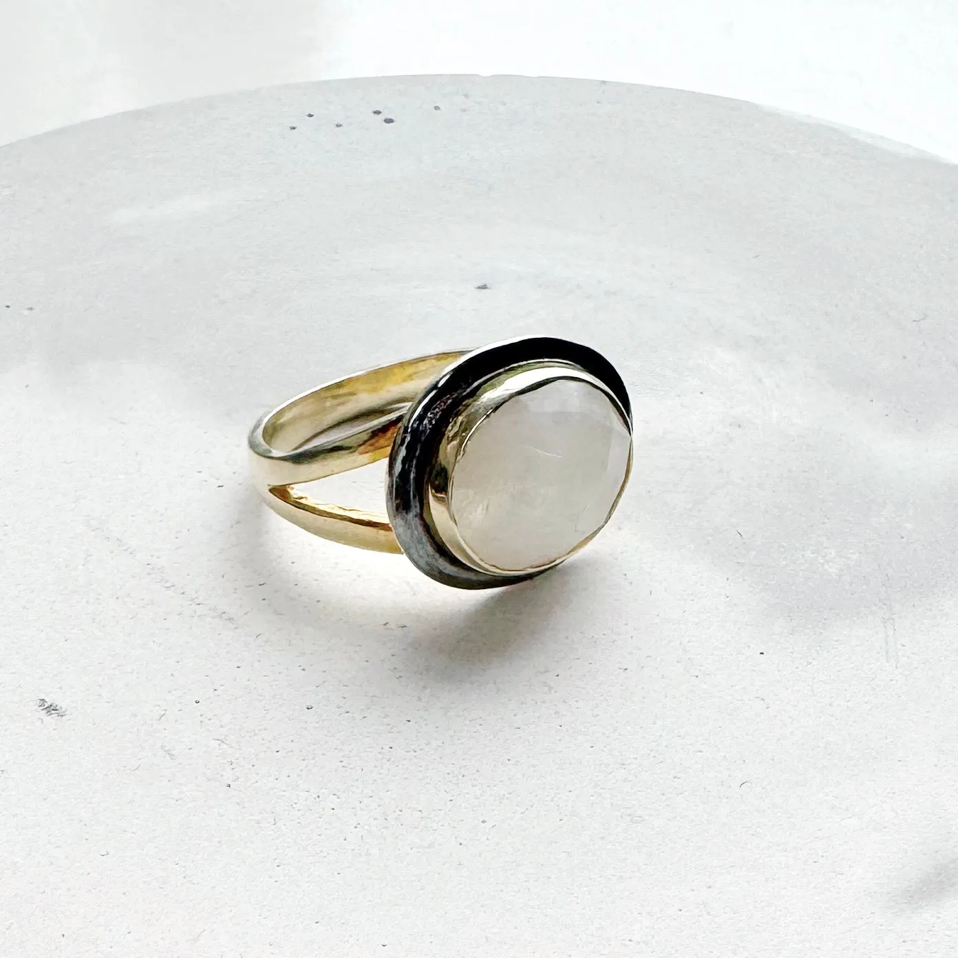 Oval Gemstone Gold Cocktail Ring